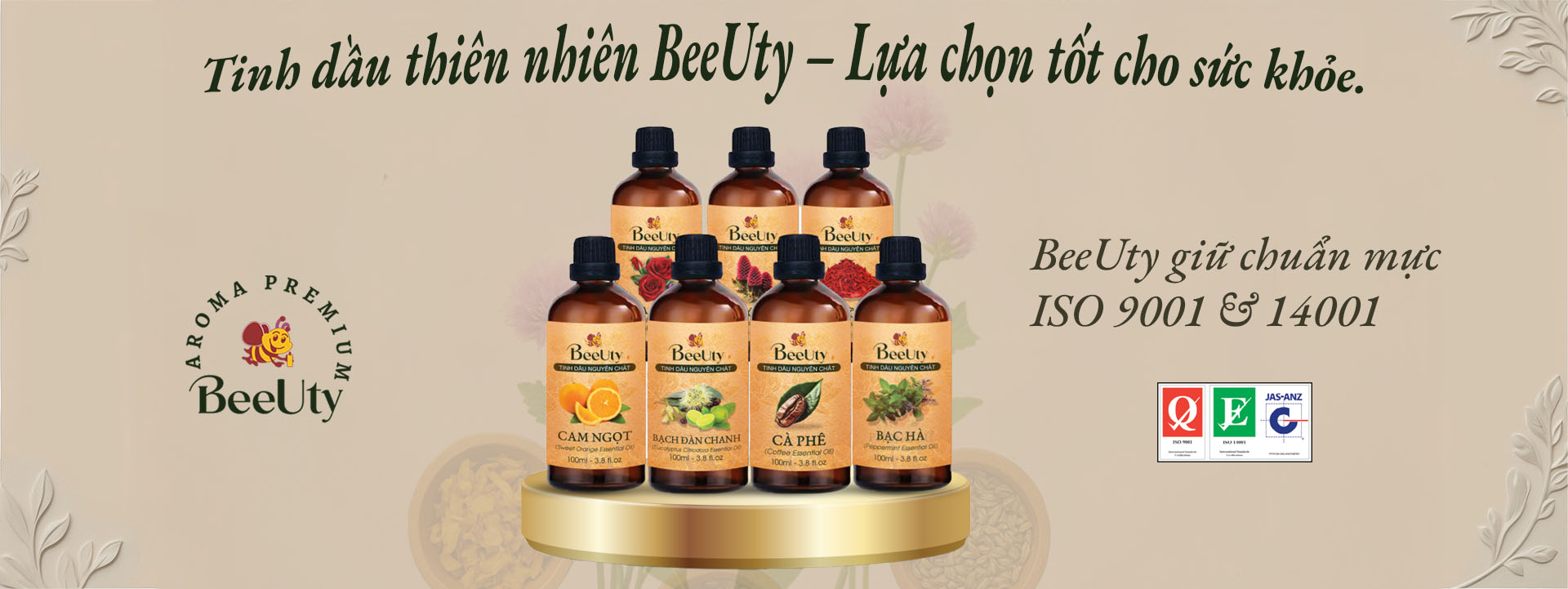 Tinh dầu thiên nhiên BeeUty – Lựa chọn tốt cho sức khỏe.