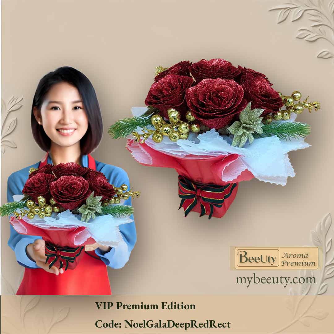 Bình hoa galaBi01 màu đỏ đô