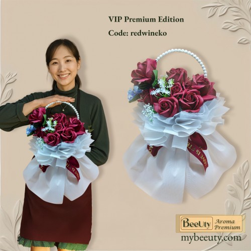 Bó hoa sáp kiểu Nhật Hàn redwineko 