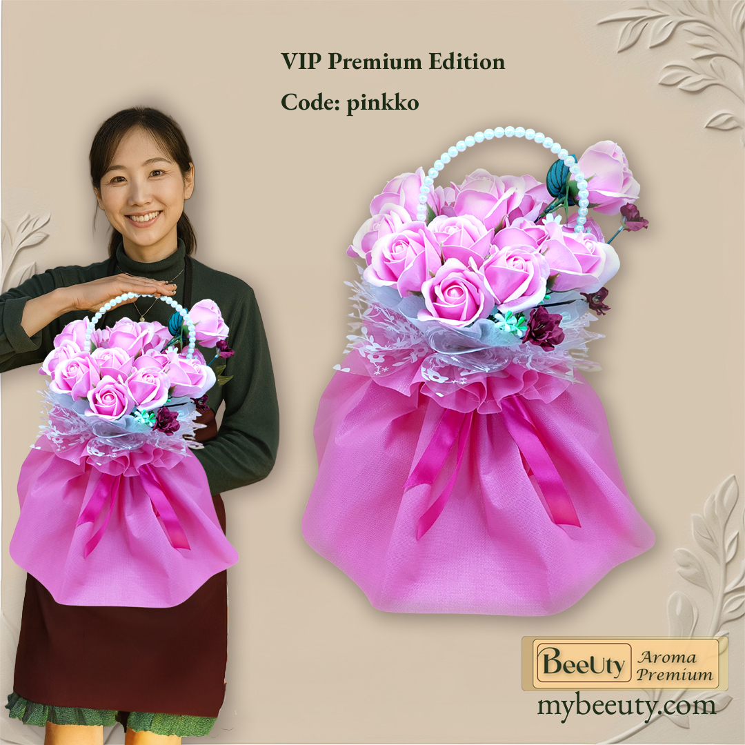 Bó hoa sáp kiểu Nhật Hàn pinkko