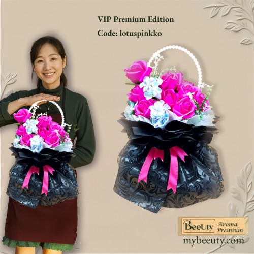 Bó hoa sáp kiểu Nhật Hàn lotuspinkko