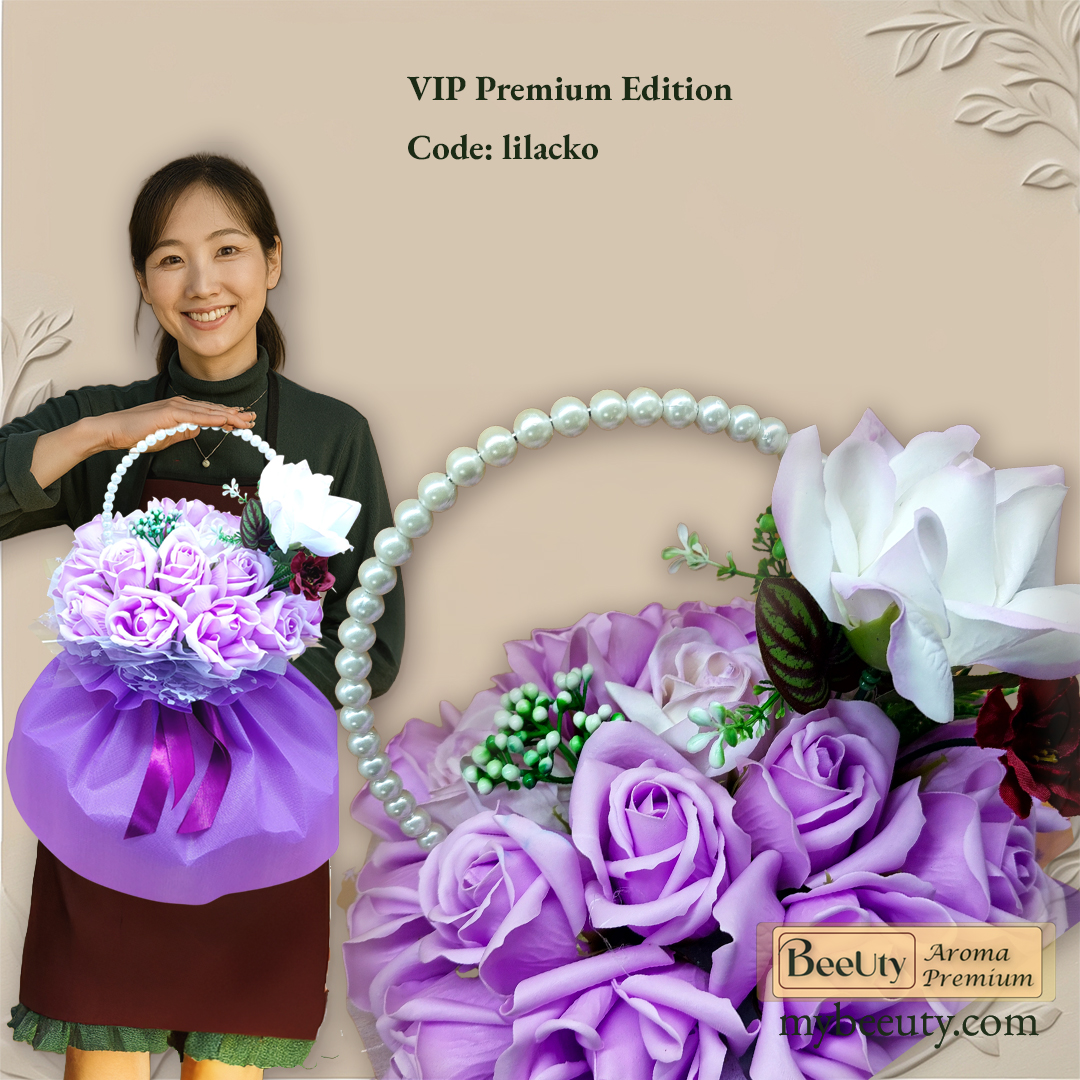 Bó hoa sáp kiểu Nhật Hàn màu tím lilacko