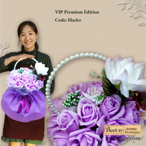 Bó hoa sáp kiểu Nhật Hàn màu tím lilacko