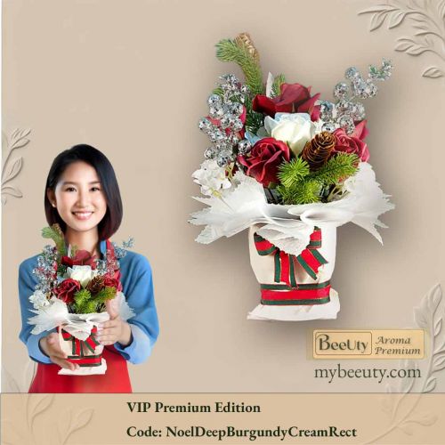 Lọ hoa decor Bi05CreamRedwine  