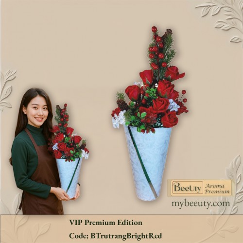 Lọ hoa decor btrubrightred