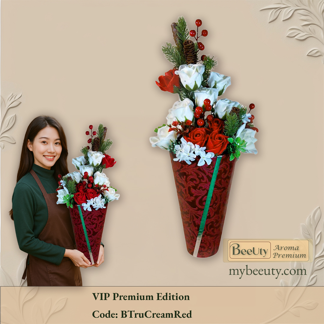 Lọ hoa decor btrucreamred