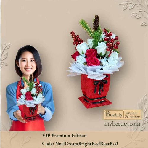 lLọ hoa decord Bi02CreamRed