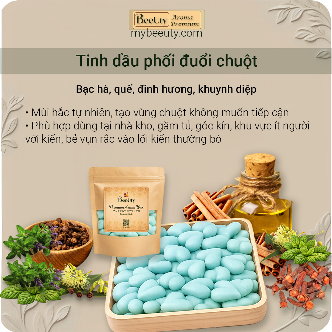 Sáp đuổi chuột tinh dầu phối – 24 Viên (12 Túi Lưới)