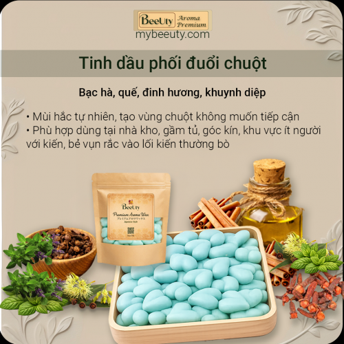 Sáp đuổi chuột tinh dầu phối – 6 Viên (3 Túi Lưới)